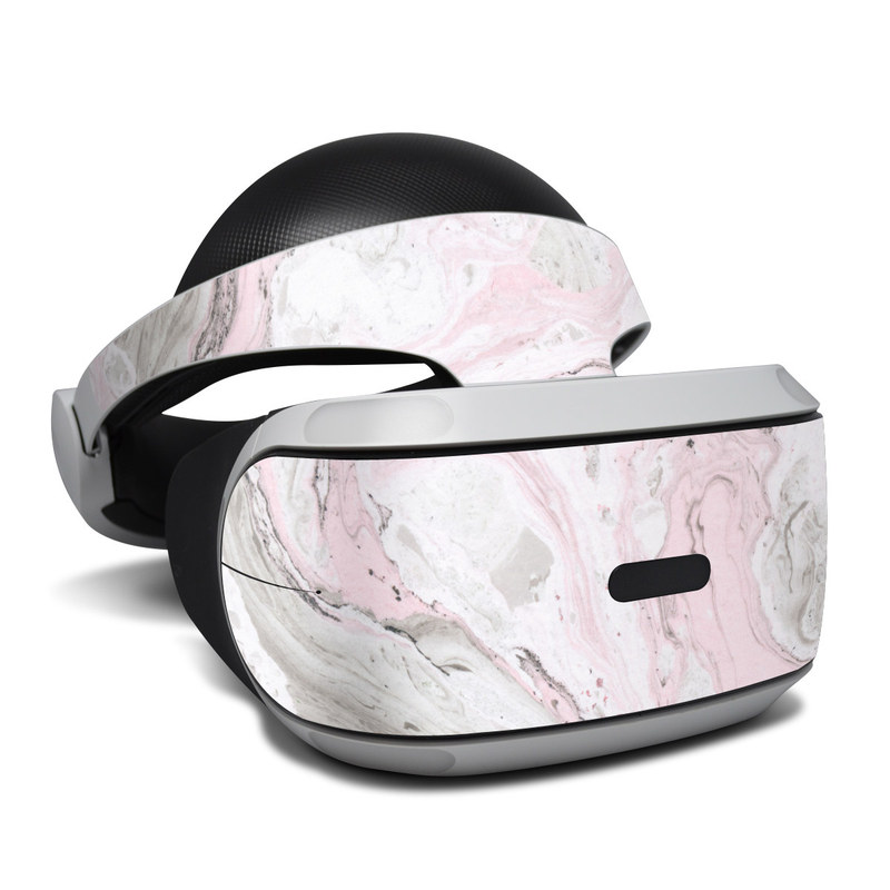 PlayStation VR Skin design of White, Pink, Pattern, Illustration, with pink, gray, white colors