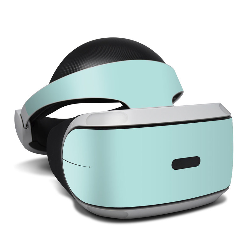 PlayStation VR Skin design of Green, Blue, Aqua, Turquoise, Teal, Azure, Text, Daytime, Yellow, Sky, with blue colors