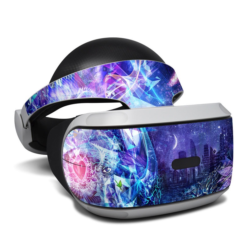 PlayStation VR Skin design of Blue, Purple, Violet, Lavender, Majorelle blue, Psychedelic art, Electric blue, Organism, Art, Design, with blue, green, purple, red, pink colors