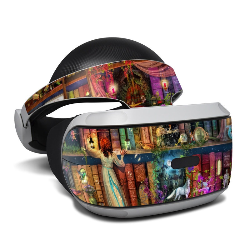 PlayStation VR Skin design of Painting, Art, Theatrical scenery, with black, red, gray, green, blue colors