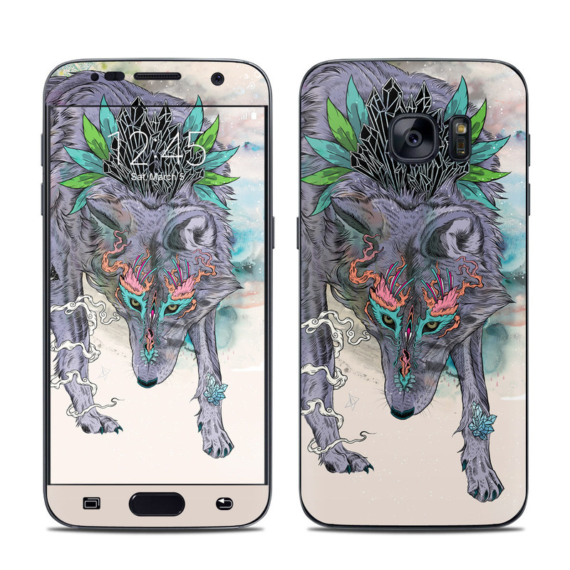 Samsung Galaxy S7 Skin design of Illustration, Boar, Art, Drawing, Fictional character, Sketch, Suidae, with gray, pink, black, blue, yellow colors