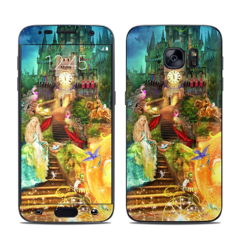 Samsung Galaxy S7 Skin design of Mythology, Adventure game, World, Fictional character, Theatrical scenery, Art, with yellow, orange, blue, green, red, purple, white, black colors