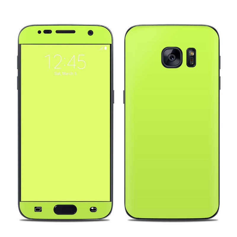 Samsung Galaxy S7 Skin design of Green, Yellow, Text, Leaf, Font, Grass, with green colors
