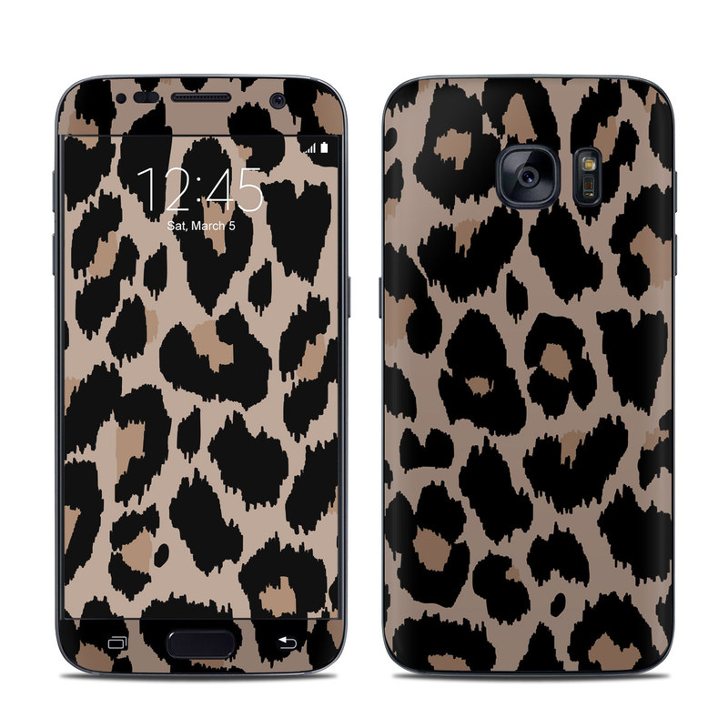 Samsung Galaxy S7 Skin design of Pattern, Brown, Fur, Design, Textile, Monochrome, Fawn, with black, gray, red, green colors