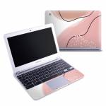Abstract Pink and Brown Samsung Chromebook 1 Skin