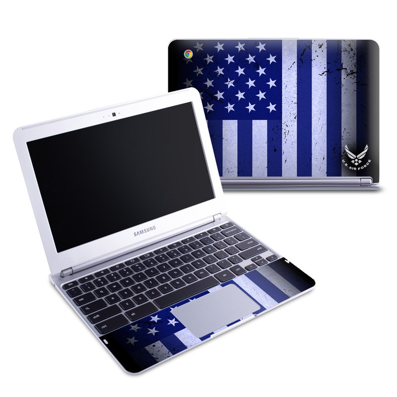 Samsung Chromebook 1 Skin design of Text, Font, Design, Pattern, Flag, Graphic design, Logo, Graphics, Illustration, with black, gray, blue, purple colors