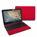 Solid State Red Samsung Chromebook 3 Skin
