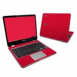 Solid State Red Samsung Chromebook Plus 2017 Skin