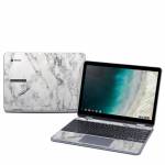White Marble Samsung Chromebook Plus 2019 Skin