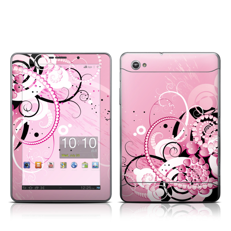 Samsung Galaxy Tab 7.7 Skin design of Pink, Floral design, Graphic design, Text, Design, Flower Arranging, Pattern, Illustration, Flower, Floristry, with pink, gray, black, white, purple, red colors