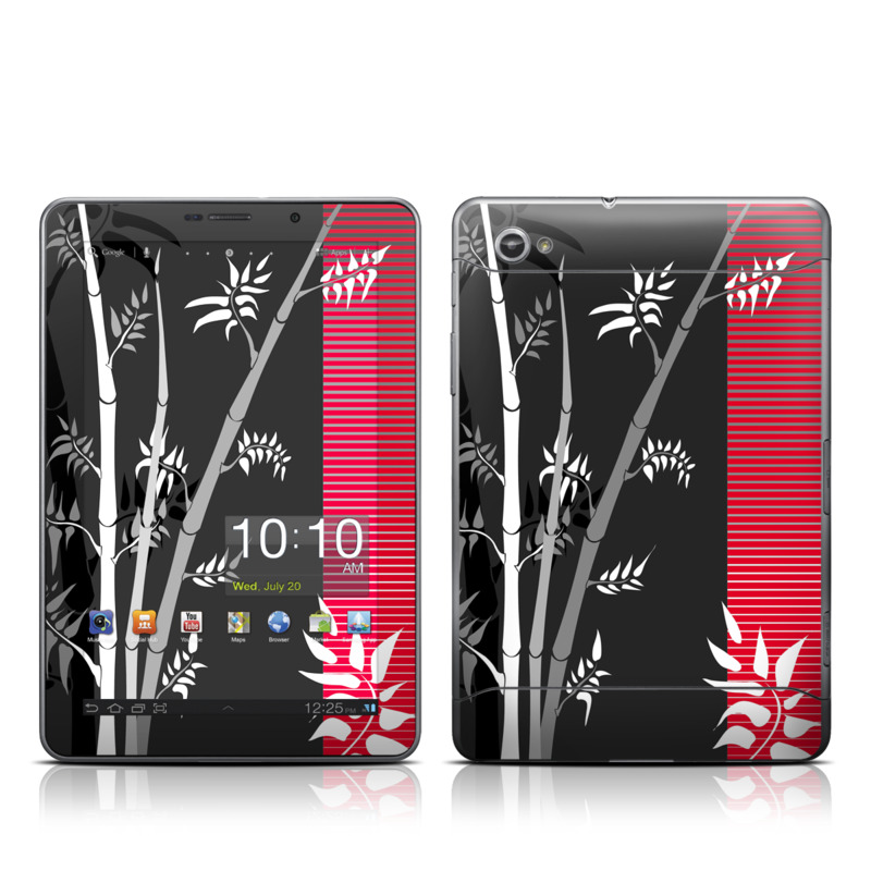 Samsung Galaxy Tab 7.7 Skin design of Tree, Branch, Plant, Graphic design, Bamboo, Illustration, Plant stem, Black-and-white, with black, red, gray, white colors