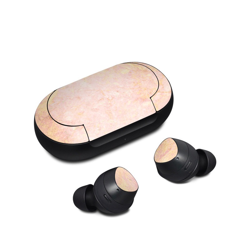 Samsung Galaxy Buds Skin design of Pink, Peach, Wallpaper, Pattern, with pink, yellow, orange colors