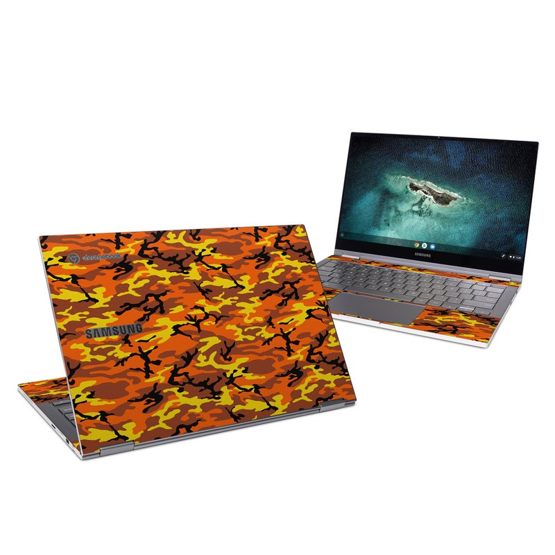  Skin design of Military camouflage, Orange, Pattern, Camouflage, Yellow, Brown, Uniform, Design, Tree, Wildlife, with red, green, black colors