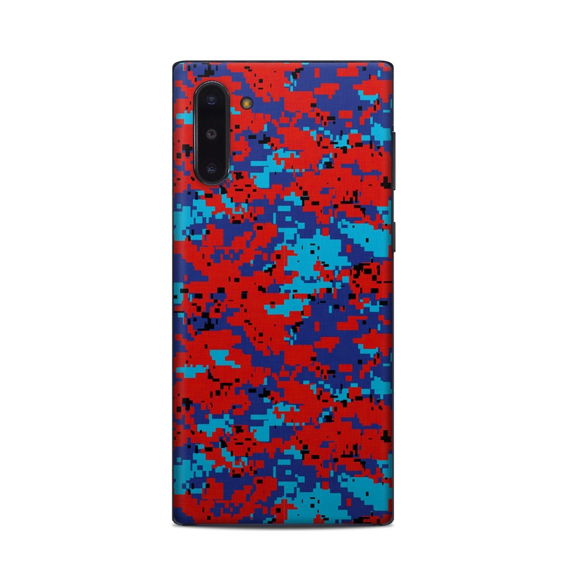 Samsung Galaxy Note 10 Skin design of Blue, Red, Pattern, Textile, Electric blue, with blue, red colors