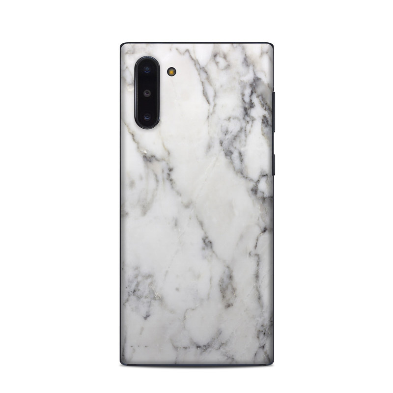 Samsung Galaxy Note 10 Skin design of White, Geological phenomenon, Marble, Black-and-white, Freezing, with white, black, gray colors