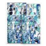 Blue Ink Floral Samsung Galaxy Note 20 Series Skin