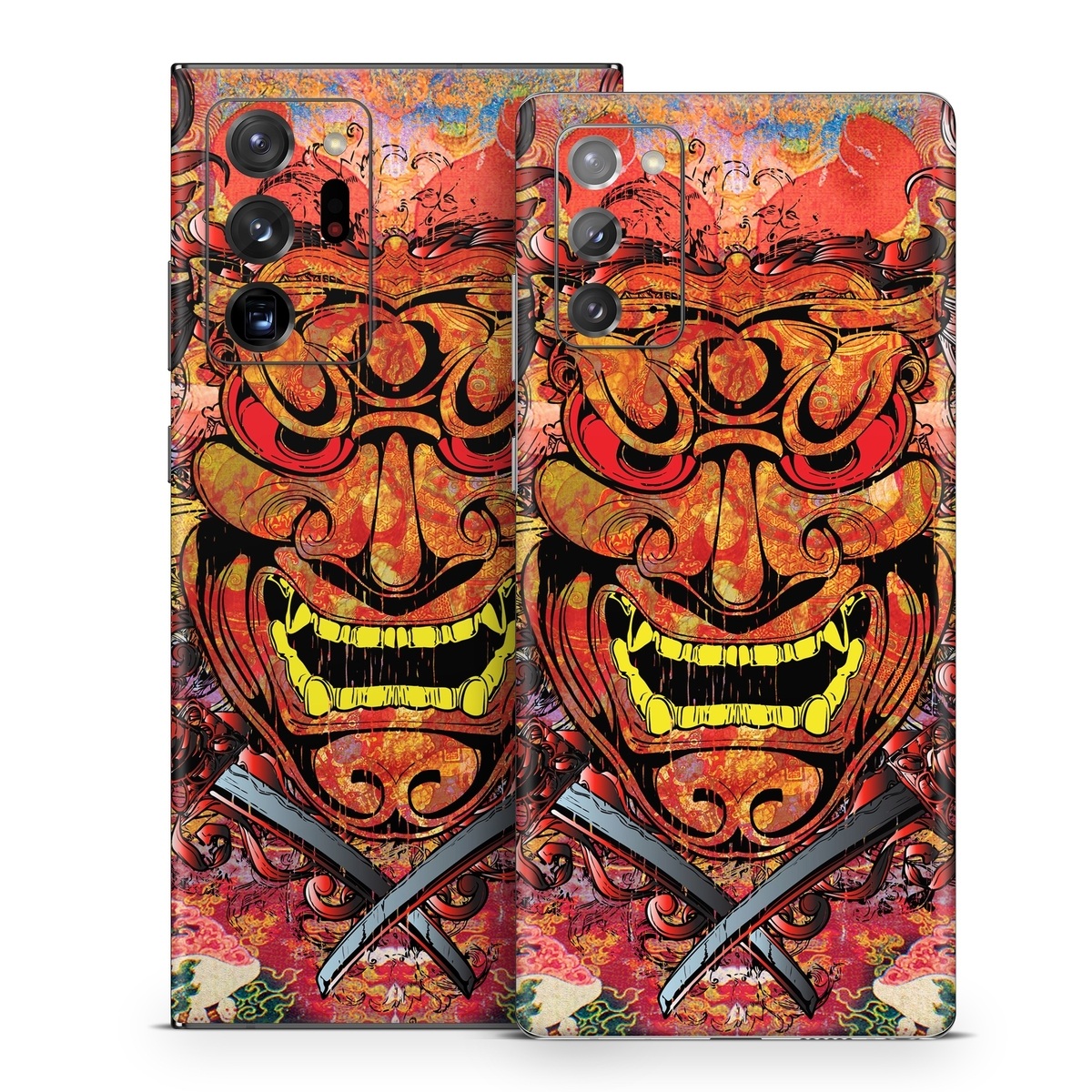 Samsung Galaxy Note 20 Series Skin design of Art, Psychedelic art, Visual arts, Illustration, Fictional character, Demon, with red, orange, yellow colors