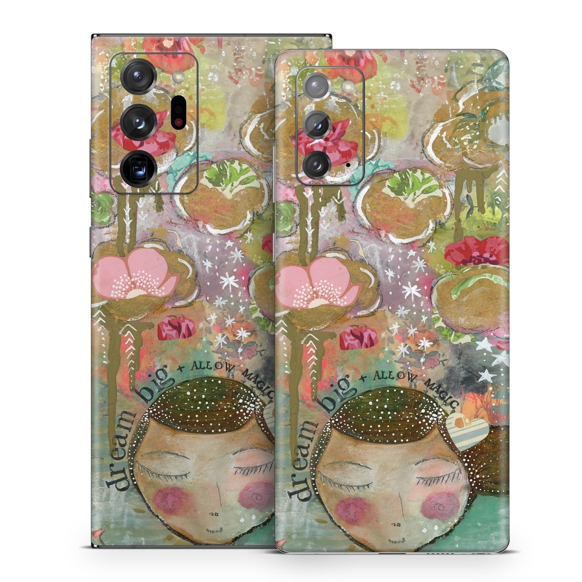 Samsung Galaxy Note 20 Series Skin design of Painting, Pink, Illustration, Art, Child art, Watercolor paint, Drawing, Visual arts, Still life, with brown, pink, red, green, white, black, orange, gray colors
