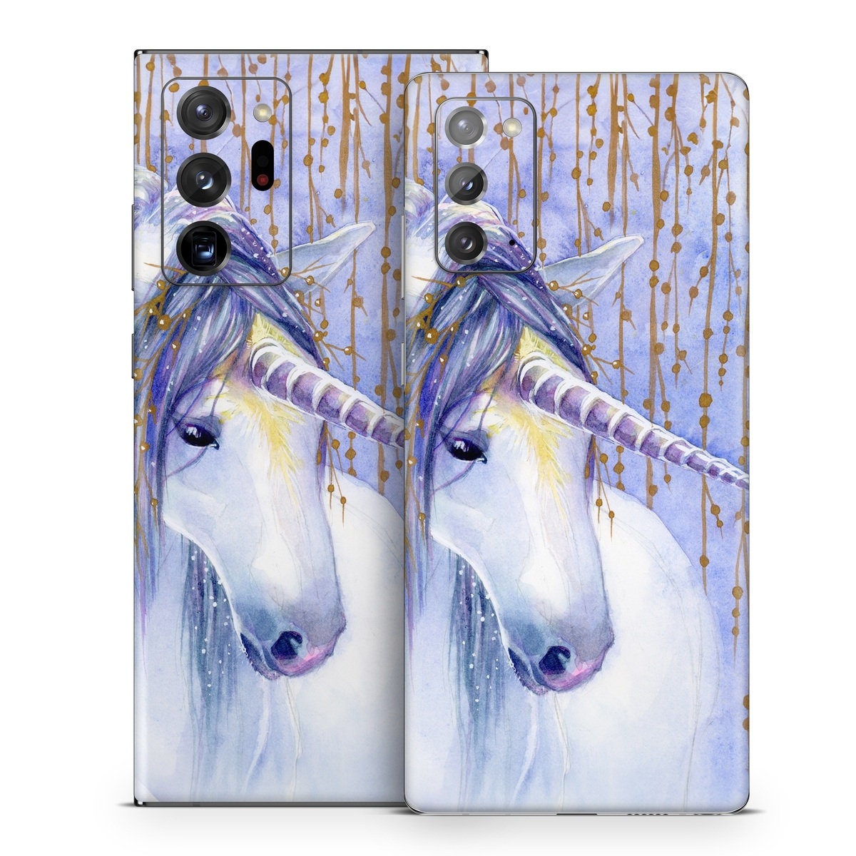 Samsung Galaxy Note 20 Series Skin design of Horse, Eyelash, Painting, Working animal, Line, Art, Paint, Snout, Pack animal, Illustration, with white, purple, brown, yellow colors