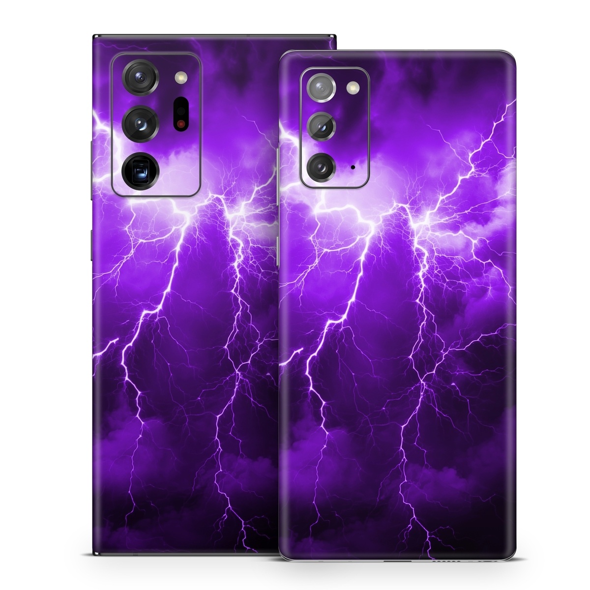 Samsung Galaxy Note 20 Series Skin design of Sky, Lightning, Thunder, Atmosphere, Thunderstorm, Daytime, Purple, Light, Cloud, Nature, with black, purple colors