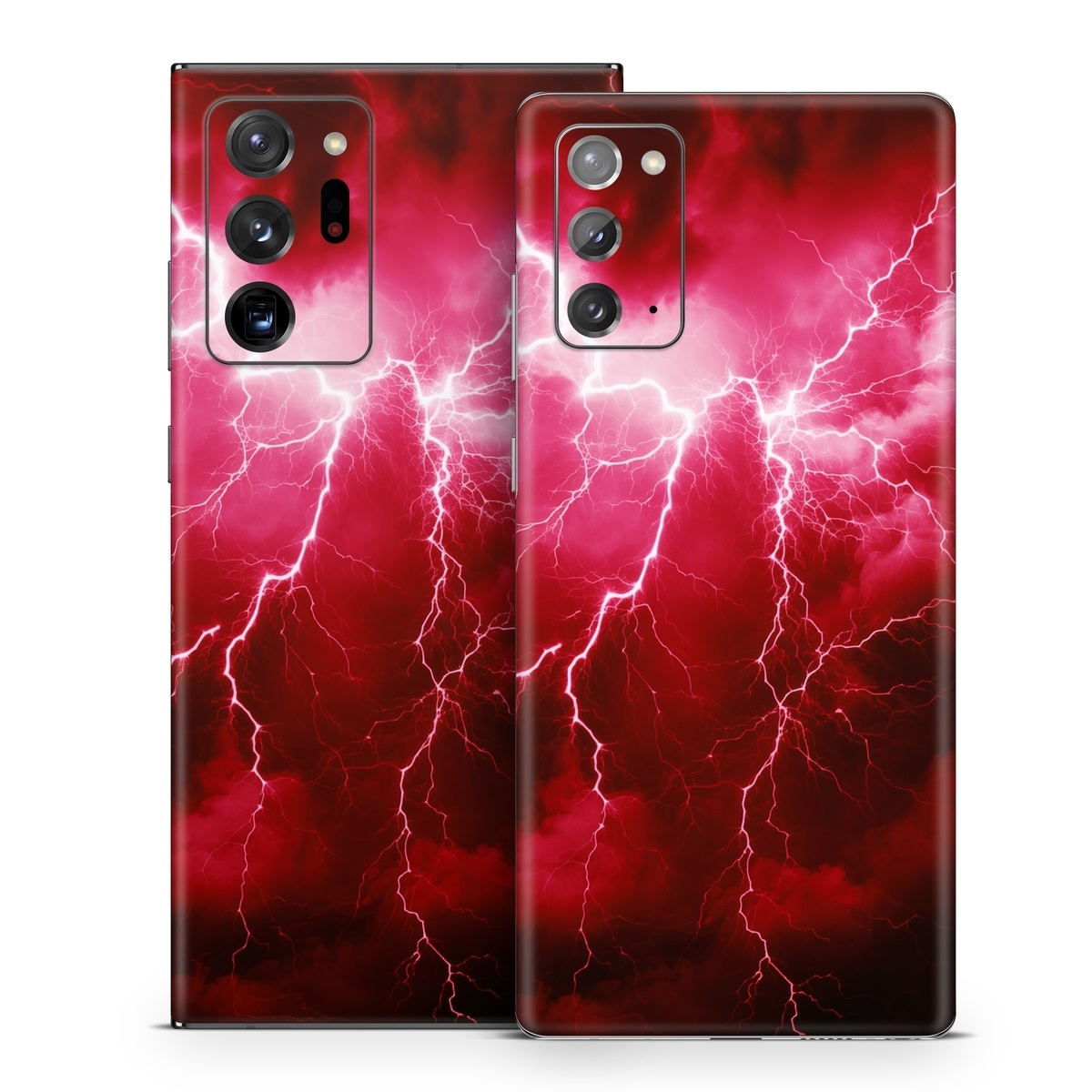 Samsung Galaxy Note 20 Series Skin design of Thunder, Atmosphere, Sky, Light, Purple, Lighting, Water, Thunderstorm, Electricity, Pink, with black, red colors
