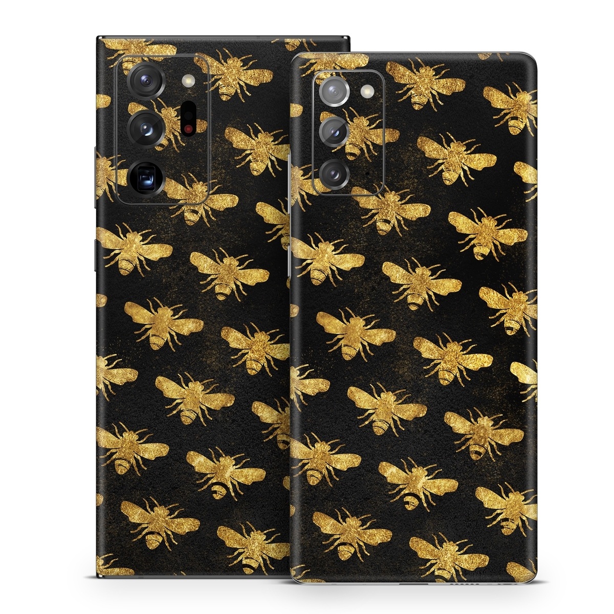 Samsung Galaxy Note 20 Series Skin design of Pattern, Yellow, Flower, Design, Plant, Wildflower, Textile, Metal, with black, yellow colors