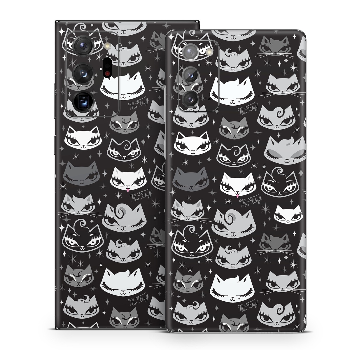 Samsung Galaxy Note 20 Series Skin design of Pattern, Design, Headgear, Hat, Smile, Team, Crowd, with black, white, gray colors