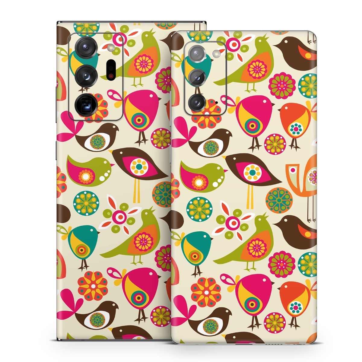 Samsung Galaxy Note 20 Series Skin design of Pattern, Visual arts, Wrapping paper, Design, Clip art, Textile, Motif, Sticker, Graphics, with yellow, pink, orange, green, brown, blue colors
