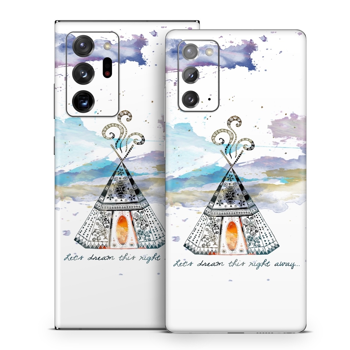 Samsung Galaxy Note 20 Series Skin design of Illustration, Art, Graphics, Pole, Drawing, with blue, yellow, black, orange, purple colors