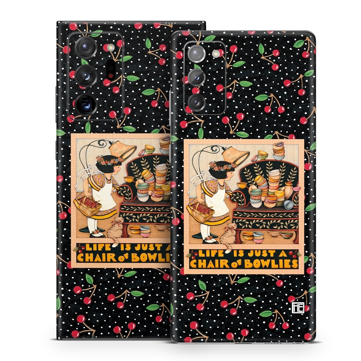 Samsung Galaxy Note 20 Series Skin design of Poster, Illustration, Christmas eve, Christmas, Art, with black, red, green, orange, yellow colors