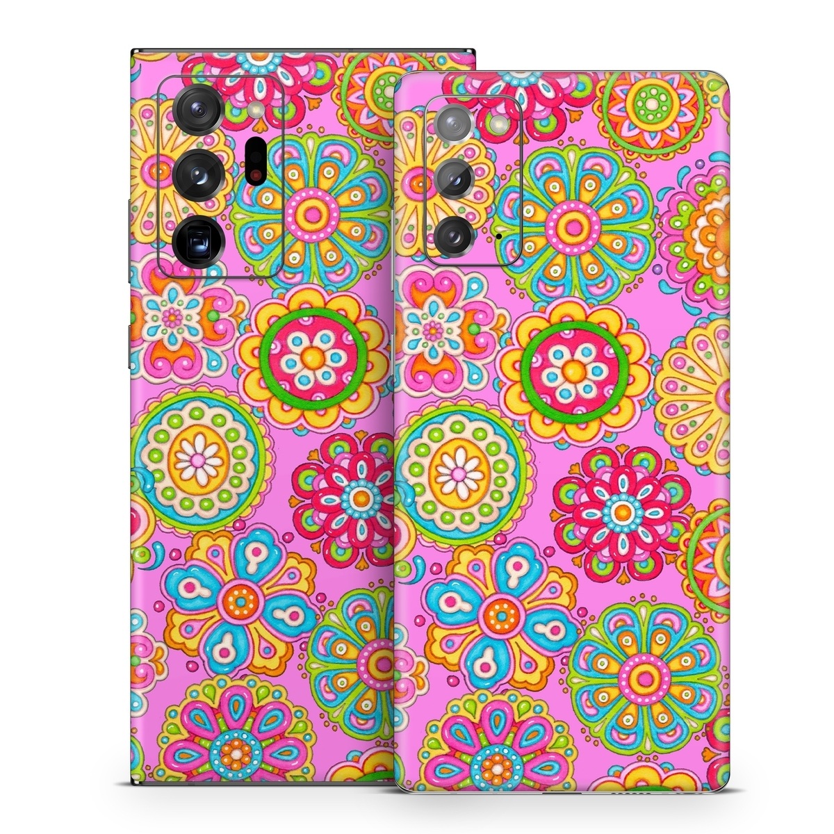Samsung Galaxy Note 20 Series Skin design of Pattern, Design, Textile, Visual arts, Wrapping paper, Motif, Pedicel, with pink, red, orange, yellow, green, blue, purple colors