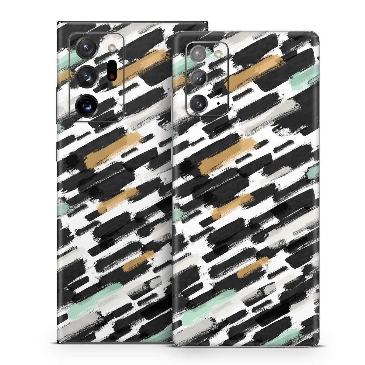 Samsung Galaxy Note 20 Series Skin design of Pattern, Line, Design, Material property, Rectangle, with black, white, orange, blue, yellow colors