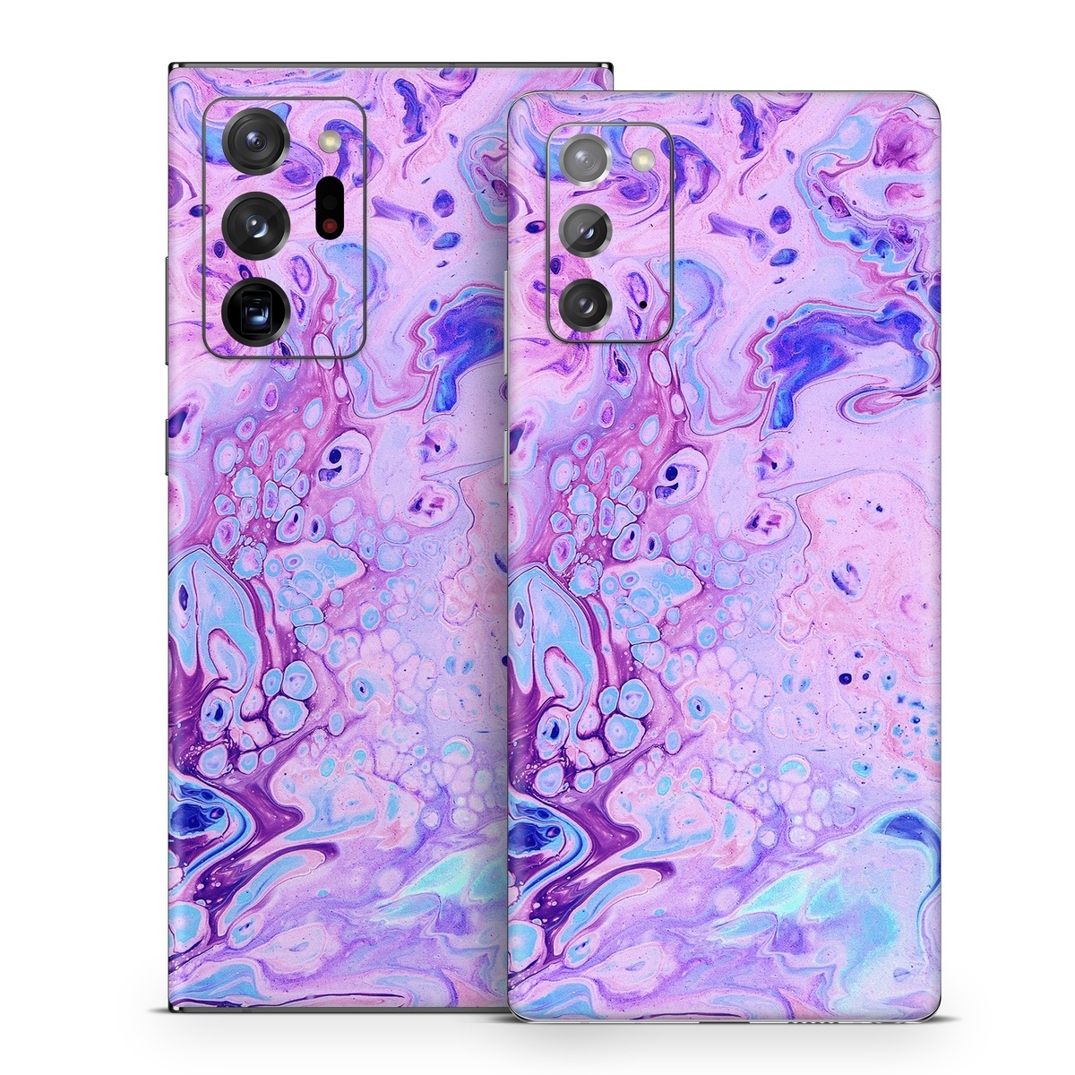Samsung Galaxy Note 20 Series Skin design of Purple, Violet, Lilac, Art, Pattern, Modern art, Painting, Visual arts, Acrylic paint, Magenta, with pink, purple, blue colors