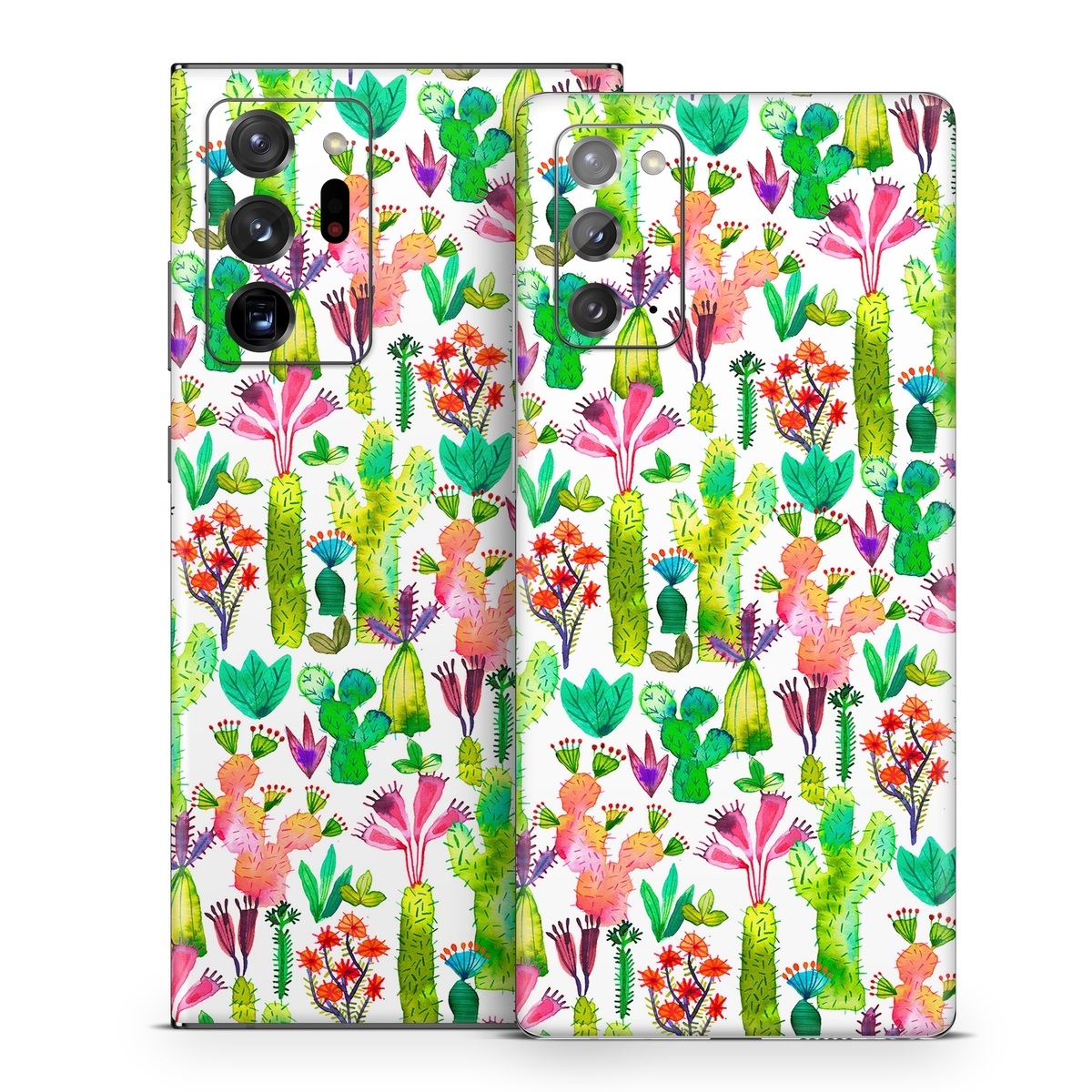 Samsung Galaxy Note 20 Series Skin design of Pattern, Floral design, Plant, Wildflower, Wrapping paper, with white, green, red, purple, pink, black colors