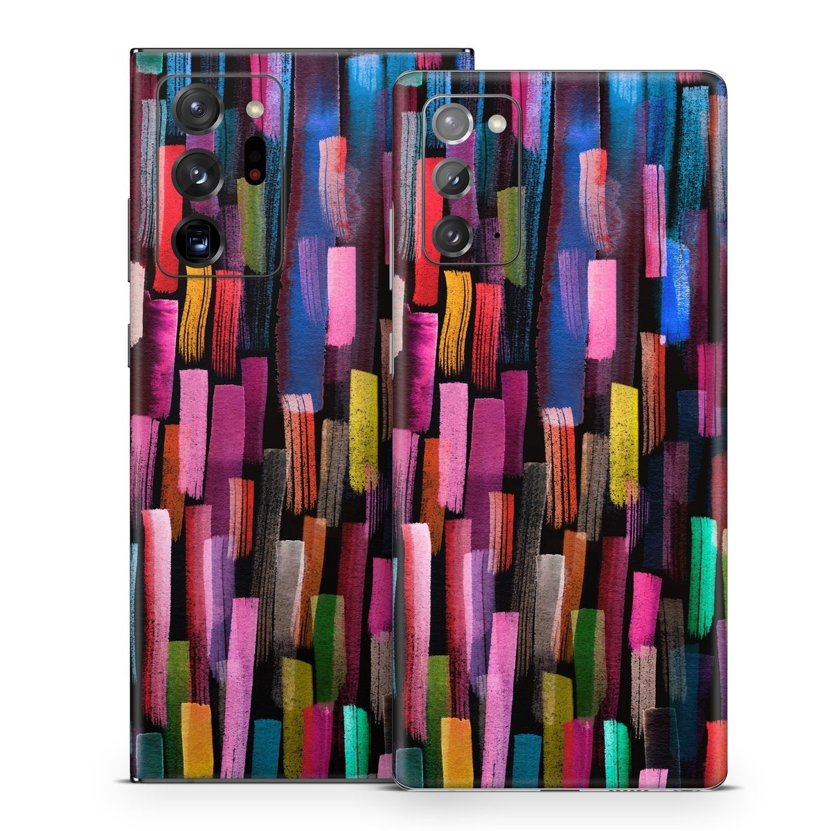 Samsung Galaxy Note 20 Series Skin design of Colorfulness, Textile, Art, Wood, Line, Material property, Font, Pattern, Tints and shades, Magenta, with black, blue, green, red, pink, yellow, orange, white, gray colors