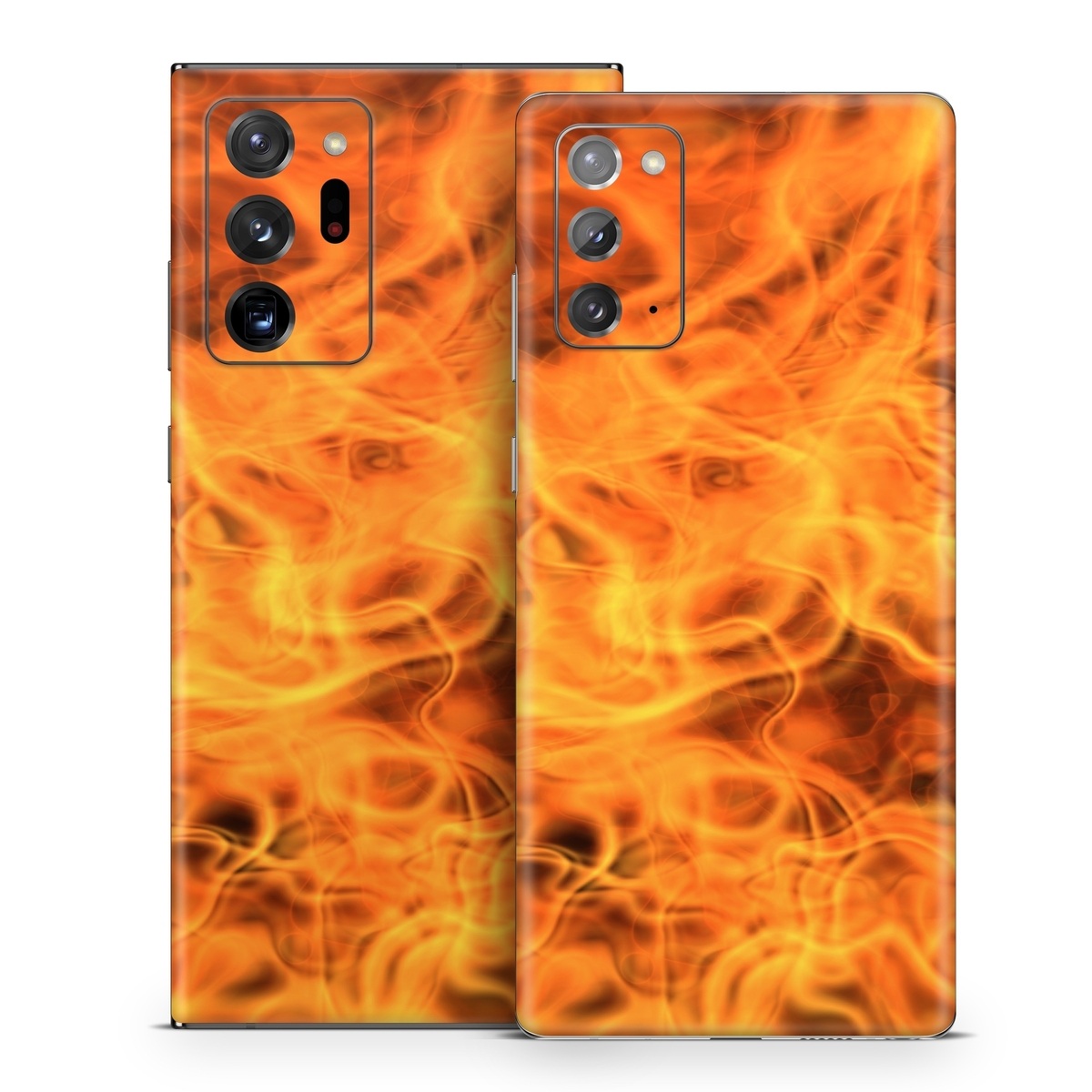 Samsung Galaxy Note 20 Series Skin design of Flame, Fire, Heat, Orange, with red, orange, black colors