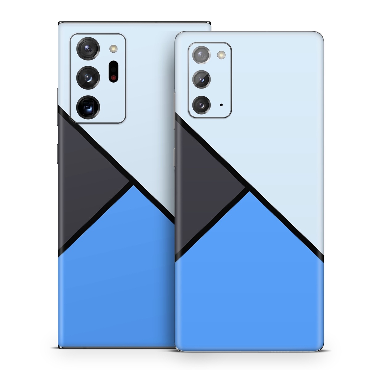 Samsung Galaxy Note 20 Series Skin design of Blue, Line, Cobalt blue, Triangle, Azure, Electric blue, Parallel, Symmetry, Font, with blue, gray, black colors