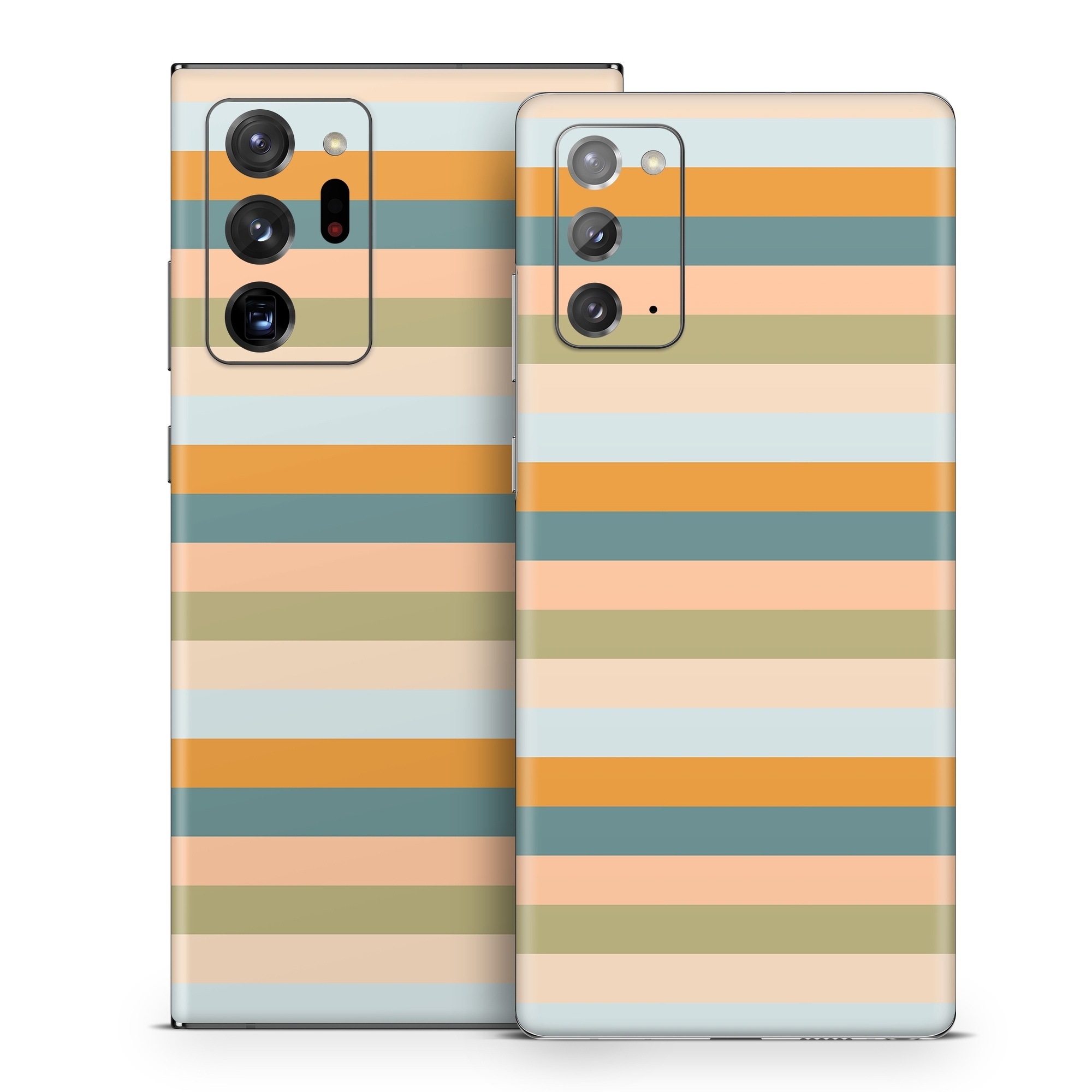 Samsung Galaxy Note 20 Series Skin design of Azure, Rectangle, Orange, Material property, Tints and shades, Pattern, Parallel, Electric blue, Magenta, Peach, with orange, blue, green colors
