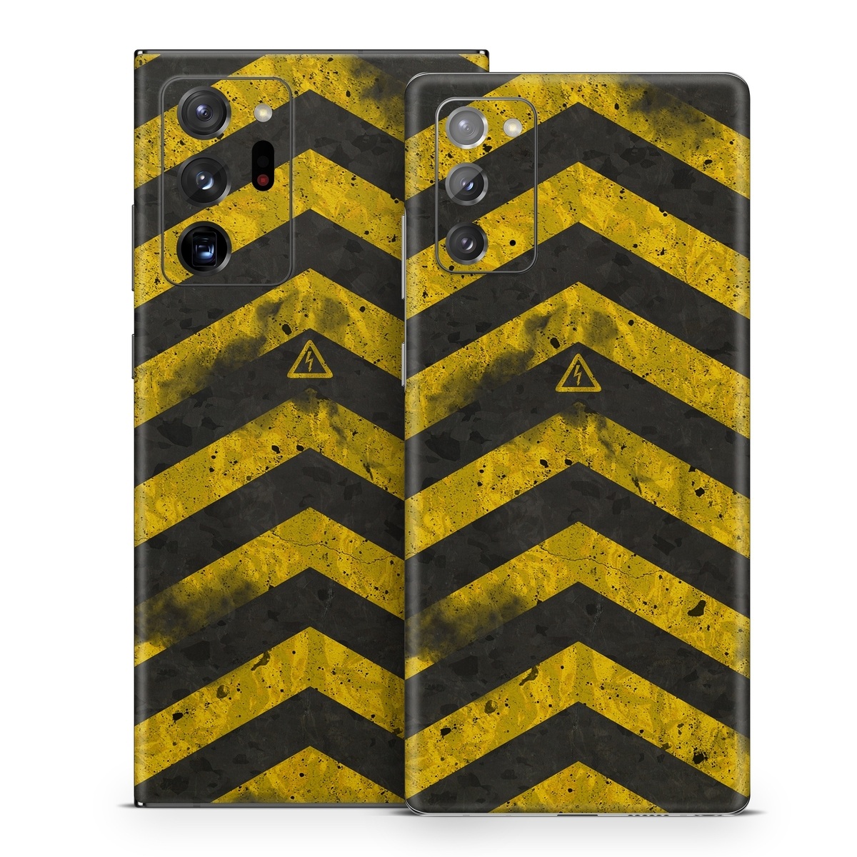 Samsung Galaxy Note 20 Series Skin design of Colorfulness, Road surface, Yellow, Rectangle, Asphalt, Font, Material property, Parallel, Tar, Tints and shades, with black, gray, yellow colors