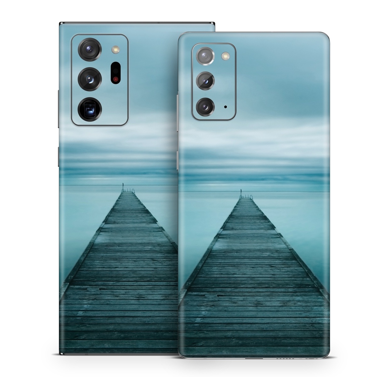 Samsung Galaxy Note 20 Series Skin design of Sea, Water, Horizon, Sky, Blue, Ocean, Daytime, Calm, Fixed link, Symmetry, with black, blue, gray colors