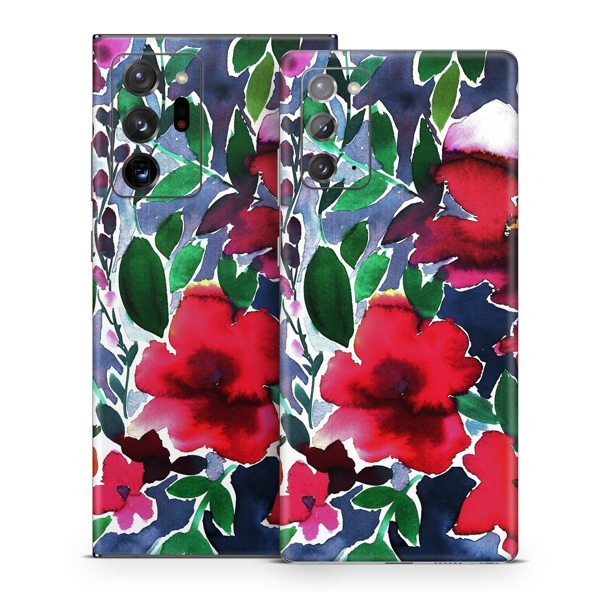 Samsung Galaxy Note 20 Series Skin design of Flower, Petal, Red, Plant, Pattern, Pink, Purple, Flowering plant, Botany, Design, with red, green, pink, blue colors