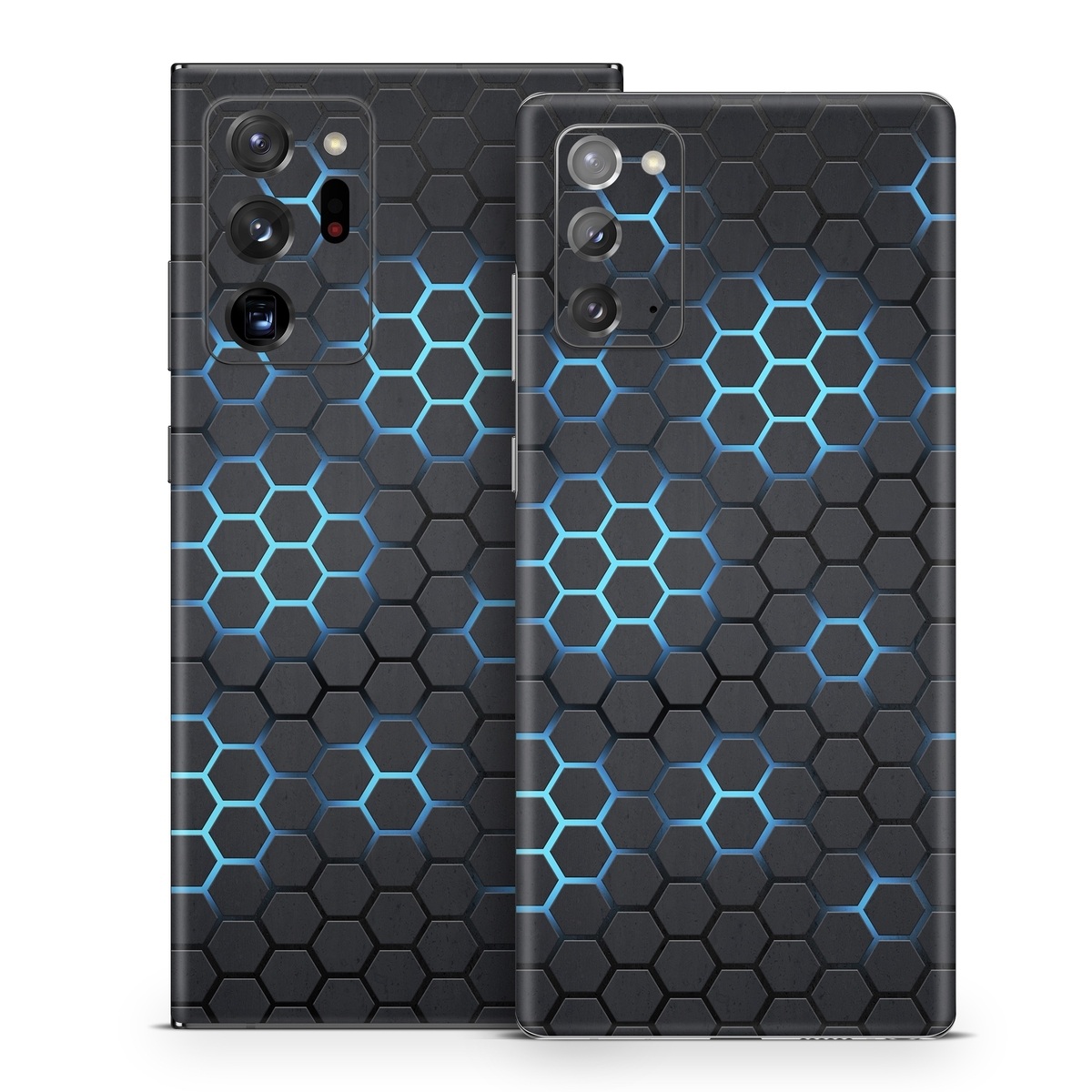 Samsung Galaxy Note 20 Series Skin design of Pattern, Water, Design, Circle, Metal, Mesh, Sphere, Symmetry, with black, gray, blue colors