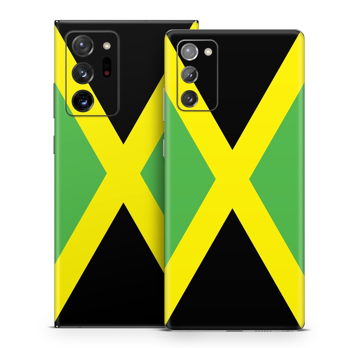 Samsung Galaxy Note 20 Series Skin design of Green, Flag, Yellow, Macro photography, Graphics, Graphic design, with black, green, yellow colors