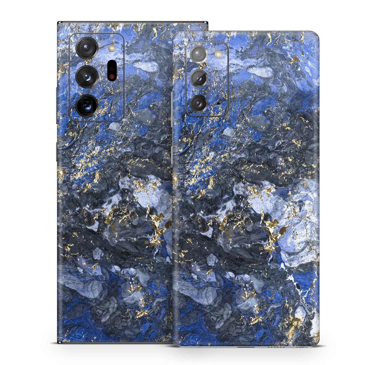 Samsung Galaxy Note 20 Series Skin design of Blue, Water, Cobalt blue, Rock, Painting, Geology, Electric blue, Mineral, Pattern, Acrylic paint, with black, blue, yellow, white, gray colors