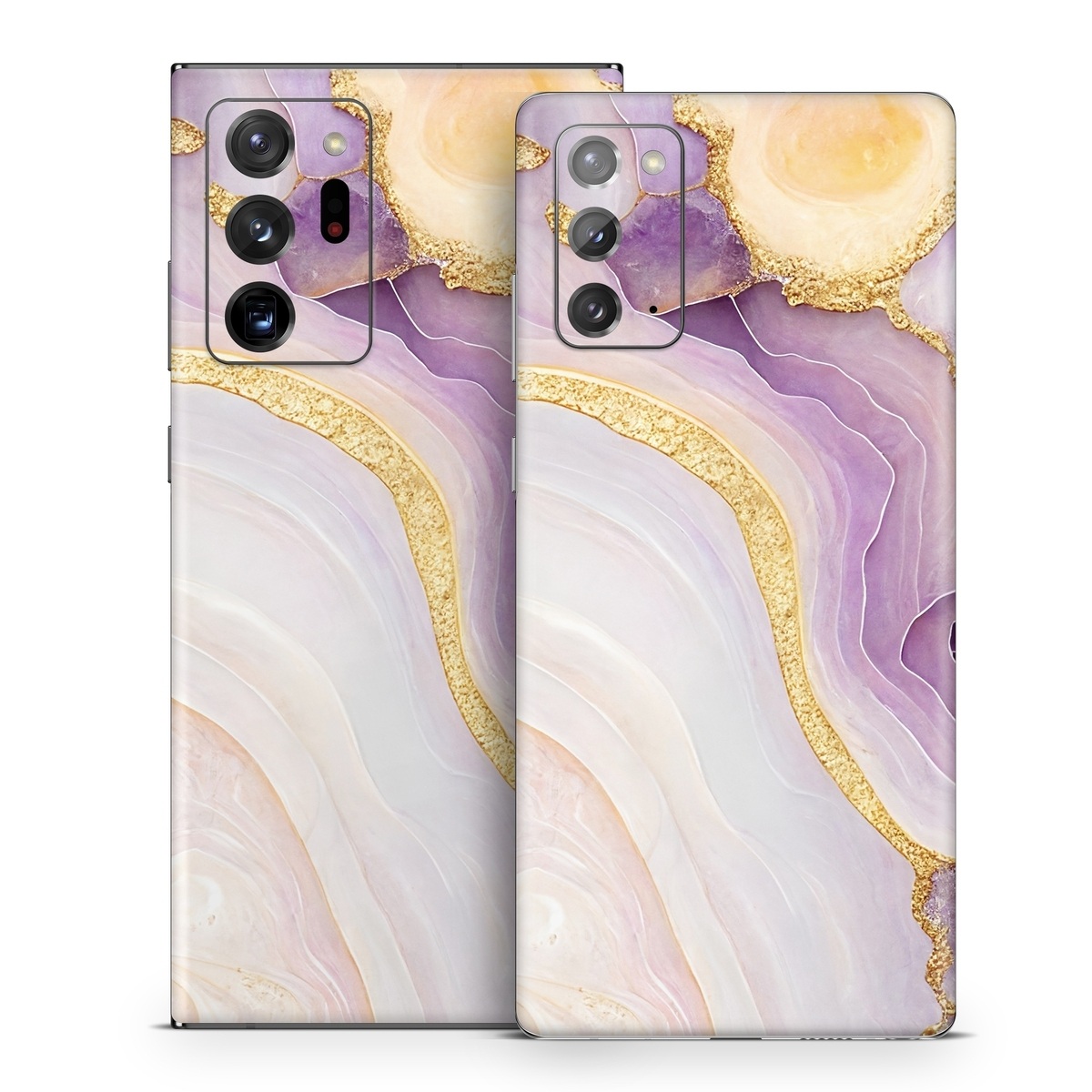 Samsung Galaxy Note 20 Series Skin design of Purple, Dishware, Violet, Art, Pattern, Serveware, Painting, Metal, Circle, Ceiling, with purple, white, yellow, orange colors
