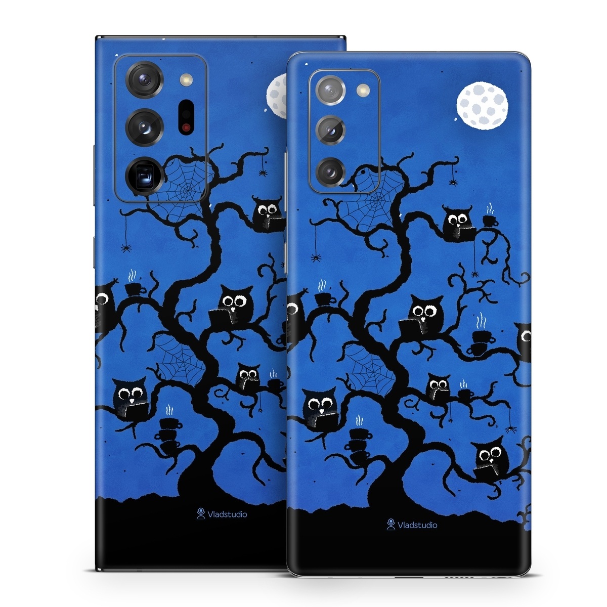 Samsung Galaxy Note 20 Series Skin design of Illustration, Organism, Pattern, with blue, black colors