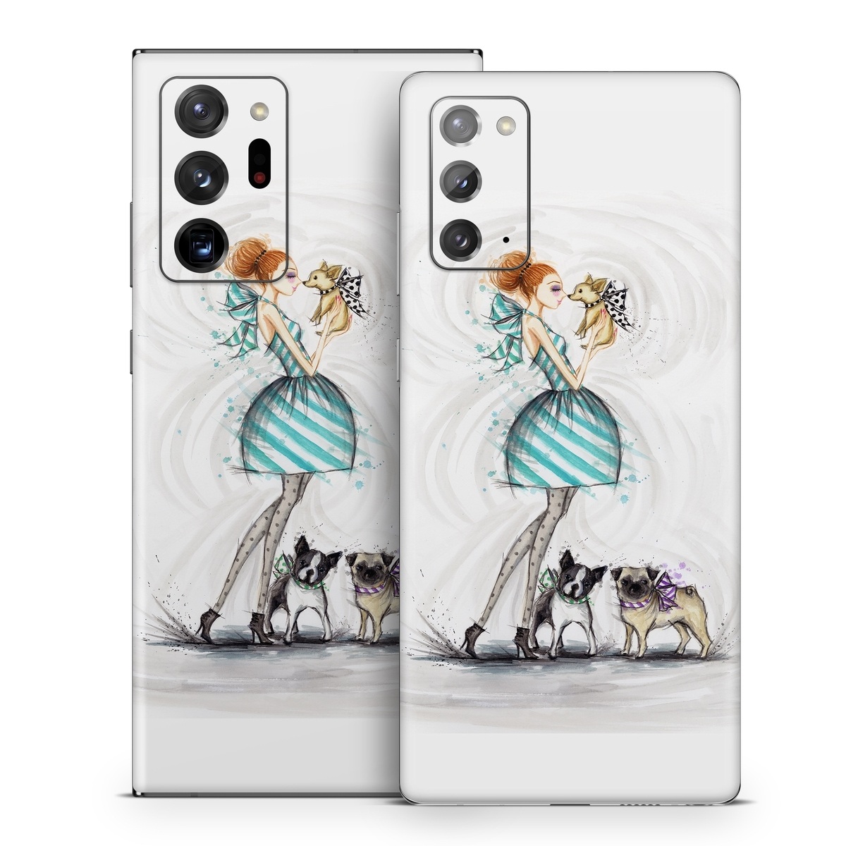 Samsung Galaxy Note 20 Series Skin design of Illustration, Cartoon, Drawing, Art, Costume design, Fictional character, Fashion illustration, Sketch, with gray, black, white, blue, gray, yellow, brown colors