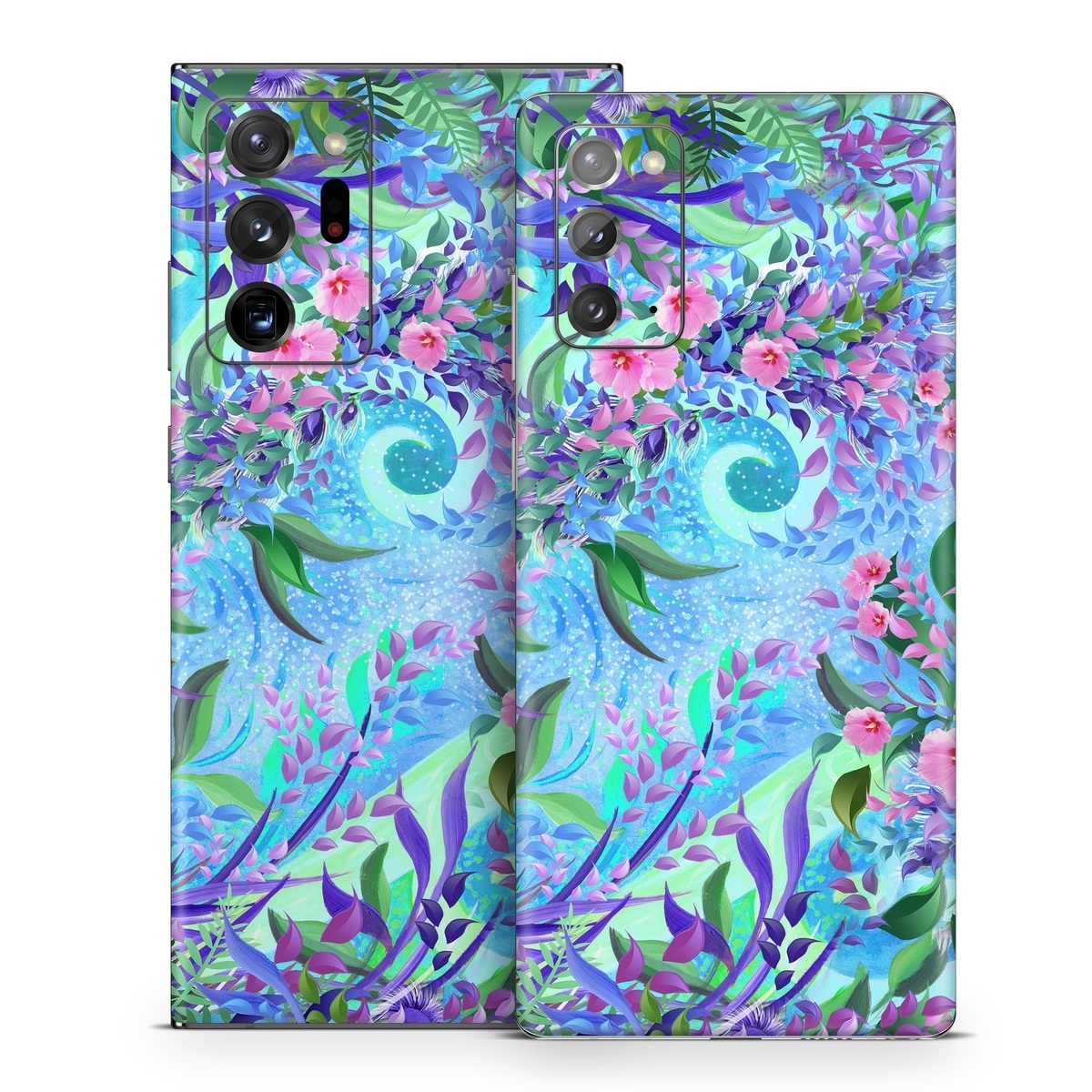 Samsung Galaxy Note 20 Series Skin design of Psychedelic art, Pattern, Lilac, Purple, Art, Pink, Design, Fractal art, Visual arts, Organism, with gray, blue, purple colors