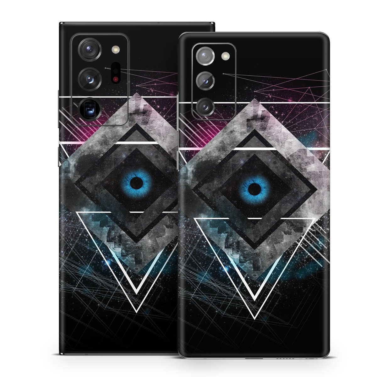 Samsung Galaxy Note 20 Series Skin design of Graphic design, Design, Pattern, Graphics, Illustration, Font, Circle, Triangle, Fractal art, Logo, with black, gray colors