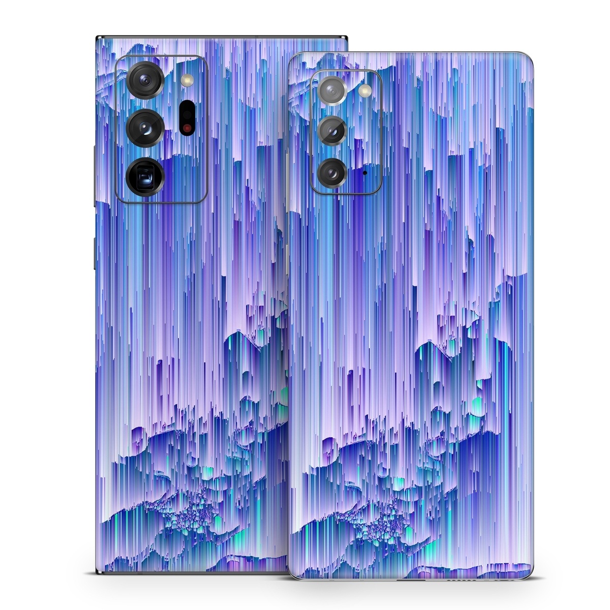 Samsung Galaxy Note 20 Series Skin design of Blue, Purple, Lavender, Ice, with blue, purple colors